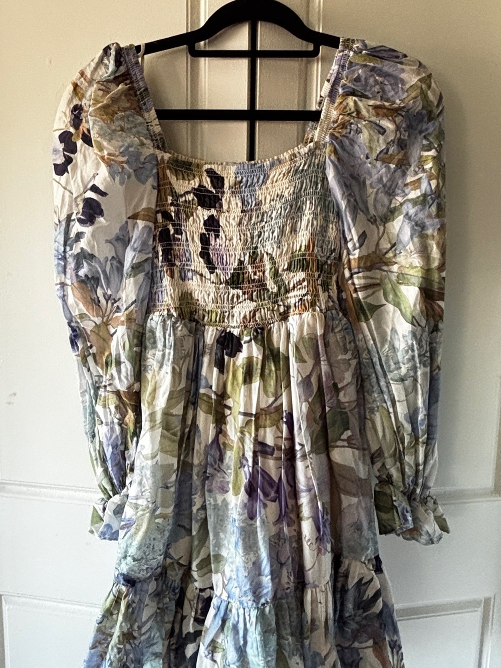 & Other Stories Floral Smocked Peasant Dress